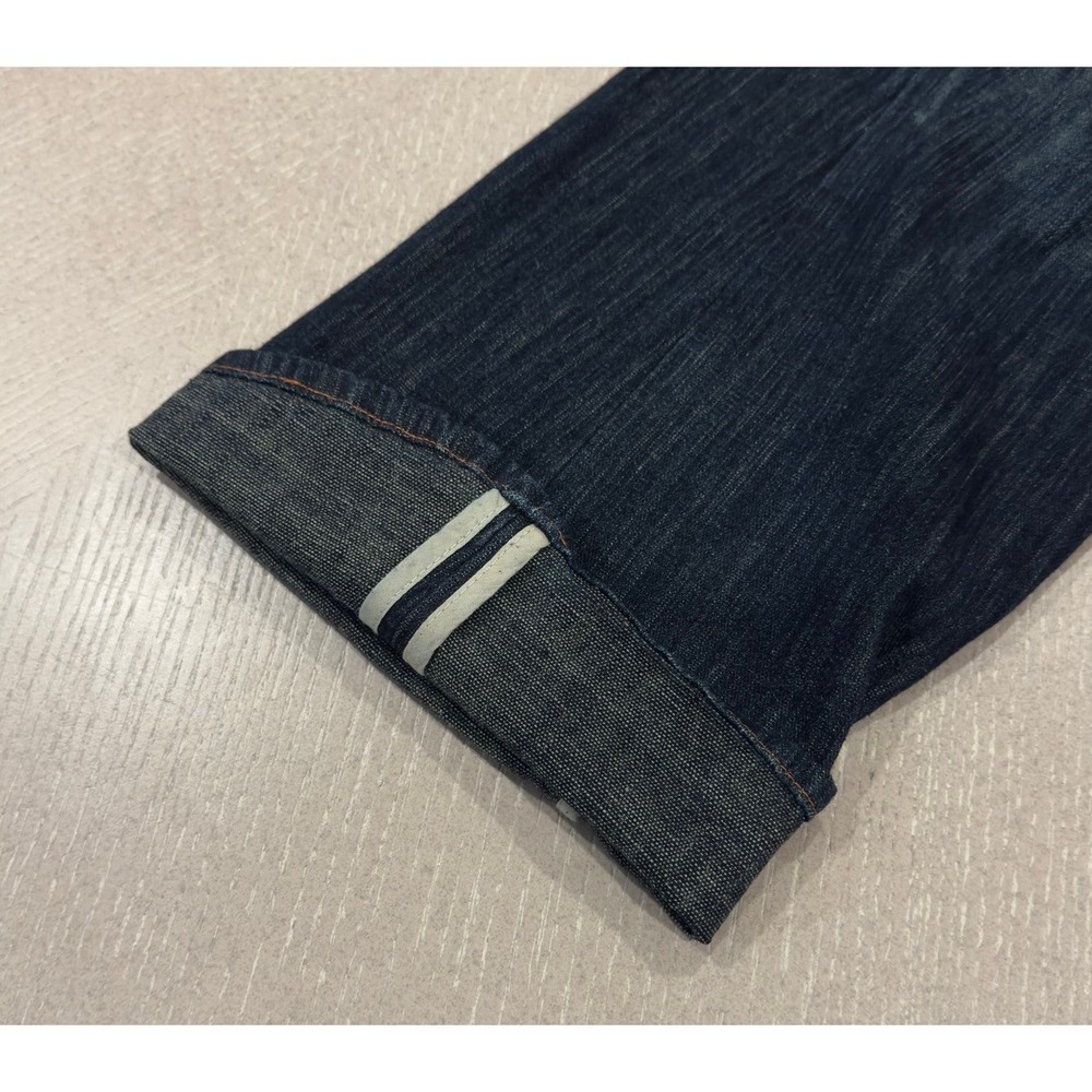 Ciano Farmer Style #900 Men's Sz 36 Loose Dark Wash Selvedge Denim Bootcut Jeans - Picture 4 of 7